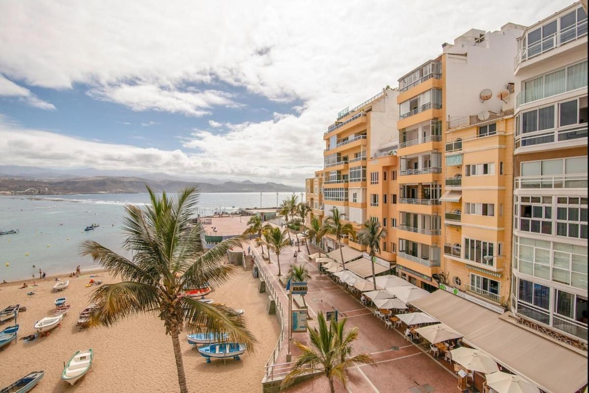 En Primera Linea De La Playa De Las Canteras Vista Al Mar Las Palmas de Gran Canaria Zewnętrze zdjęcie