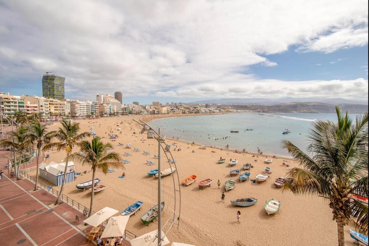 En Primera Linea De La Playa De Las Canteras Vista Al Mar Las Palmas de Gran Canaria Zewnętrze zdjęcie